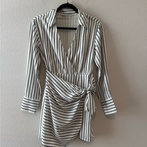 Abercrombie & Fitch Black and White Striped Dress
